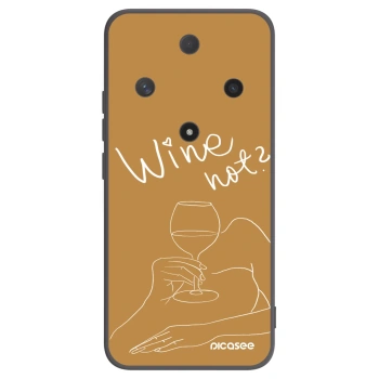 Picasee silikonowe czarne etui na Honor Magic6 Lite 5G - Wine not