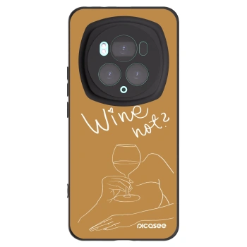 Picasee silikonowe czarne etui na Honor Magic6 Pro - Wine not