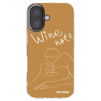 Picasee silikonowe przeźroczyste etui na Apple iPhone 16 - Wine not
