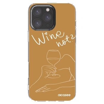 Picasee silikonowe przeźroczyste etui na Apple iPhone 16 Pro Max - Wine not