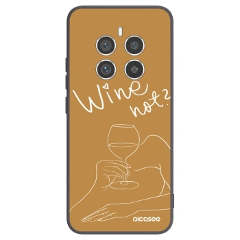 Picasee silikonowe czarne etui na Realme 12 Pro 5G - Wine not
