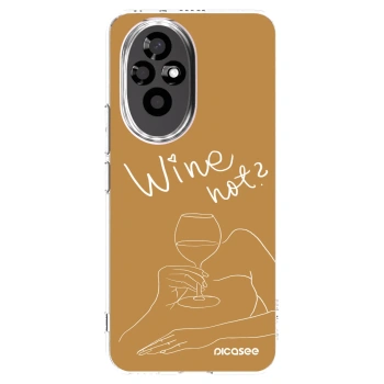 Picasee silikonowe przeźroczyste etui na Honor 200 5G - Wine not