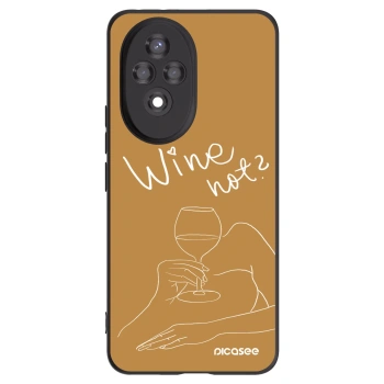 Picasee silikonowe czarne etui na Honor 200 Pro 5G - Wine not