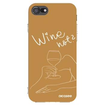 Picasee silikonowe przeźroczyste etui na Apple iPhone 7 - Wine not