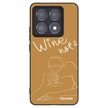 Picasee silikonowe czarne etui na Xiaomi 14T Pro - Wine not