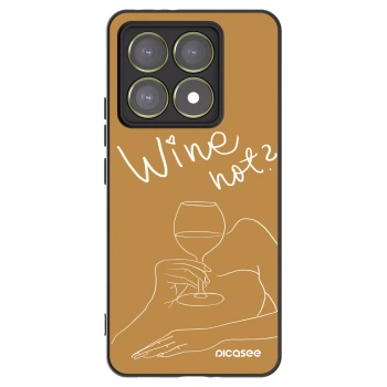 Picasee silikonowe czarne etui na Xiaomi 14T - Wine not