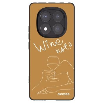 Picasee silikonowe czarne etui na Xiaomi Redmi Note 14 Pro+ 5G - Wine not