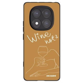 Picasee silikonowe czarne etui na Xiaomi Redmi Note 14 Pro 5G - Wine not