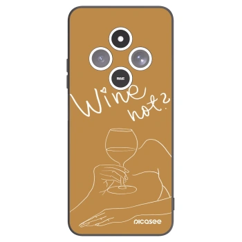 Picasee silikonowe czarne etui na Xiaomi Redmi 14C - Wine not