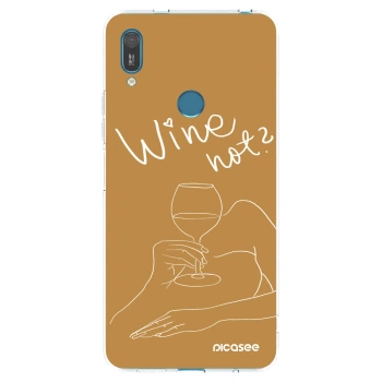 Picasee silikonowe przeźroczyste etui na Huawei Y7 2019 - Wine not