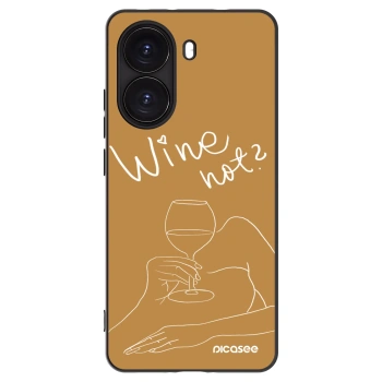 Picasee silikonowe czarne etui na Xiaomi Poco X7 Pro 5G - Wine not