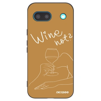 Picasee silikonowe czarne etui na Google Pixel 8a - Wine not