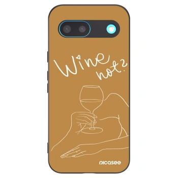 Picasee silikonowe czarne etui na Google Pixel 8 - Wine not