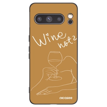 Picasee silikonowe czarne etui na Google Pixel 8 Pro - Wine not