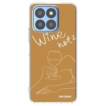 Picasee silikonowe przeźroczyste etui na Honor X8c - Wine not