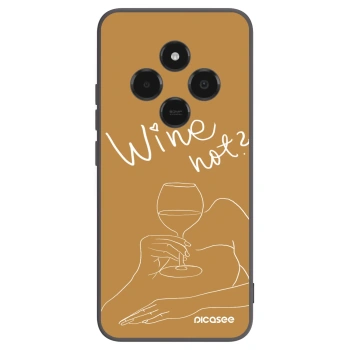 Picasee silikonowe czarne etui na Xiaomi Poco C75 - Wine not