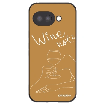 Picasee silikonowe czarne etui na Google Pixel 9a - Wine not