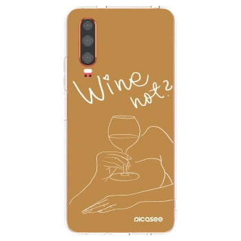Picasee silikonowe przeźroczyste etui na Huawei P30 - Wine not