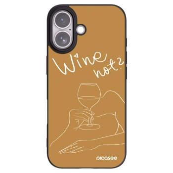 Picasee silikonowe czarne etui na Apple iPhone 17 - Wine not