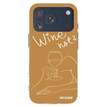 Picasee silikonowe przeźroczyste etui na Apple iPhone 17 Pro - Wine not