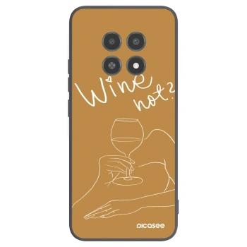 Picasee silikonowe czarne etui na Realme 12X - Wine not