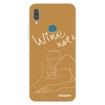 Picasee silikonowe przeźroczyste etui na Huawei Y6 2019 - Wine not