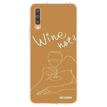 Picasee silikonowe przeźroczyste etui na Samsung Galaxy A70 A705F - Wine not