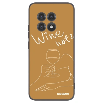 Picasee silikonowe czarne etui na OnePlus 13R 5G - Wine not
