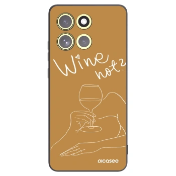 Picasee silikonowe czarne etui na Motorola Moto G86 5G - Wine not