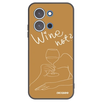 Picasee silikonowe czarne etui na Xiaomi Redmi 15C 4G - Wine not