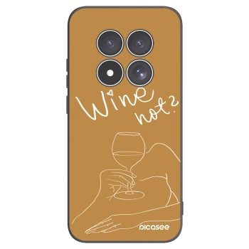 Picasee silikonowe czarne etui na Xiaomi Redmi Note 15 Pro 4G - Wine not