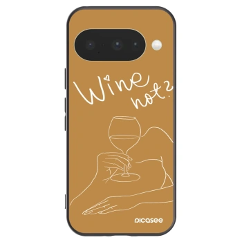Picasee silikonowe czarne etui na Google Pixel 10 - Wine not