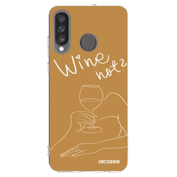 Picasee silikonowe przeźroczyste etui na Huawei P30 Lite - Wine not