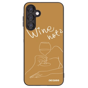 Picasee silikonowe czarne etui na Samsung Galaxy A16 4G - Wine not