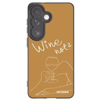 Picasee silikonowe czarne etui na Samsung Galaxy S26 - Wine not