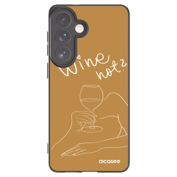 Picasee silikonowe czarne etui na Samsung Galaxy S26+ - Wine not