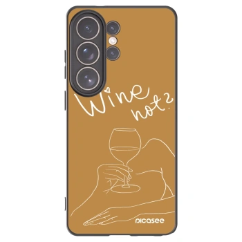 Picasee silikonowe czarne etui na Samsung Galaxy S26 Ultra - Wine not