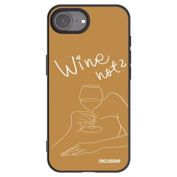Picasee silikonowe czarne etui na Apple iPhone 17e - Wine not
