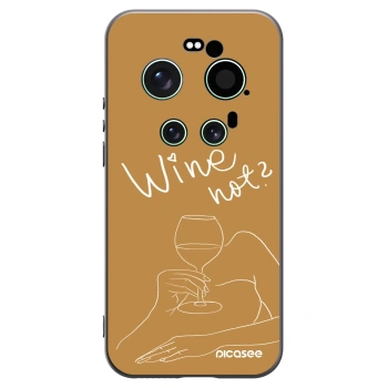 Picasee silikonowe czarne etui na Xiaomi 17 Ultra - Wine not