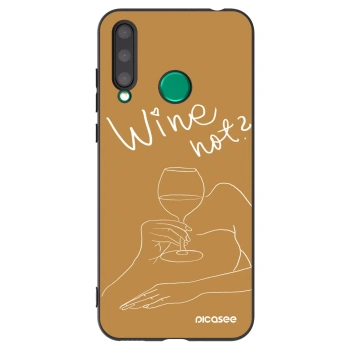 Picasee silikonowe czarne etui na Honor 20 Lite - Wine not