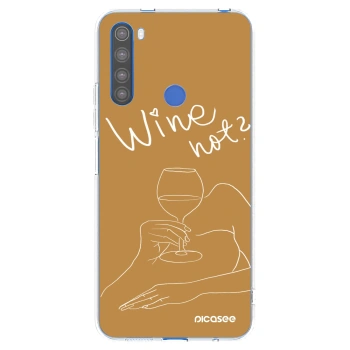 Picasee silikonowe przeźroczyste etui na Xiaomi Redmi Note 8T - Wine not