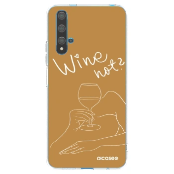 Picasee silikonowe przeźroczyste etui na Huawei Nova 5T - Wine not