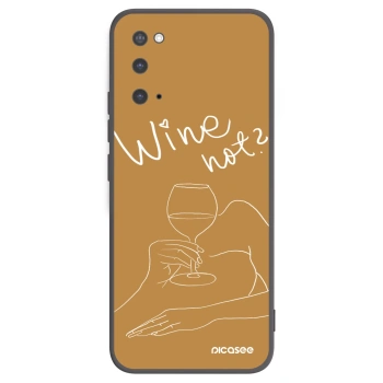Picasee silikonowe czarne etui na Samsung Galaxy S20 G980F - Wine not