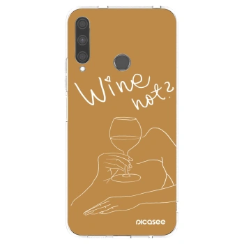 Picasee silikonowe przeźroczyste etui na Huawei P40 Lite E - Wine not