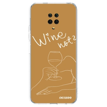Picasee silikonowe przeźroczyste etui na Xiaomi Redmi Note 9 Pro - Wine not