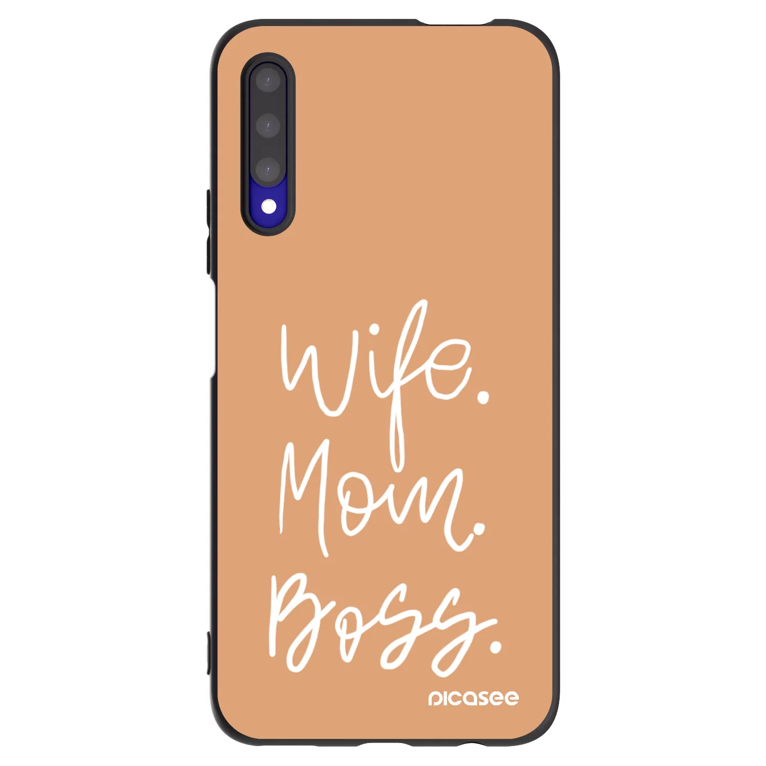Picasee silikonowe czarne etui na Honor 9X Pro - Boss Mama