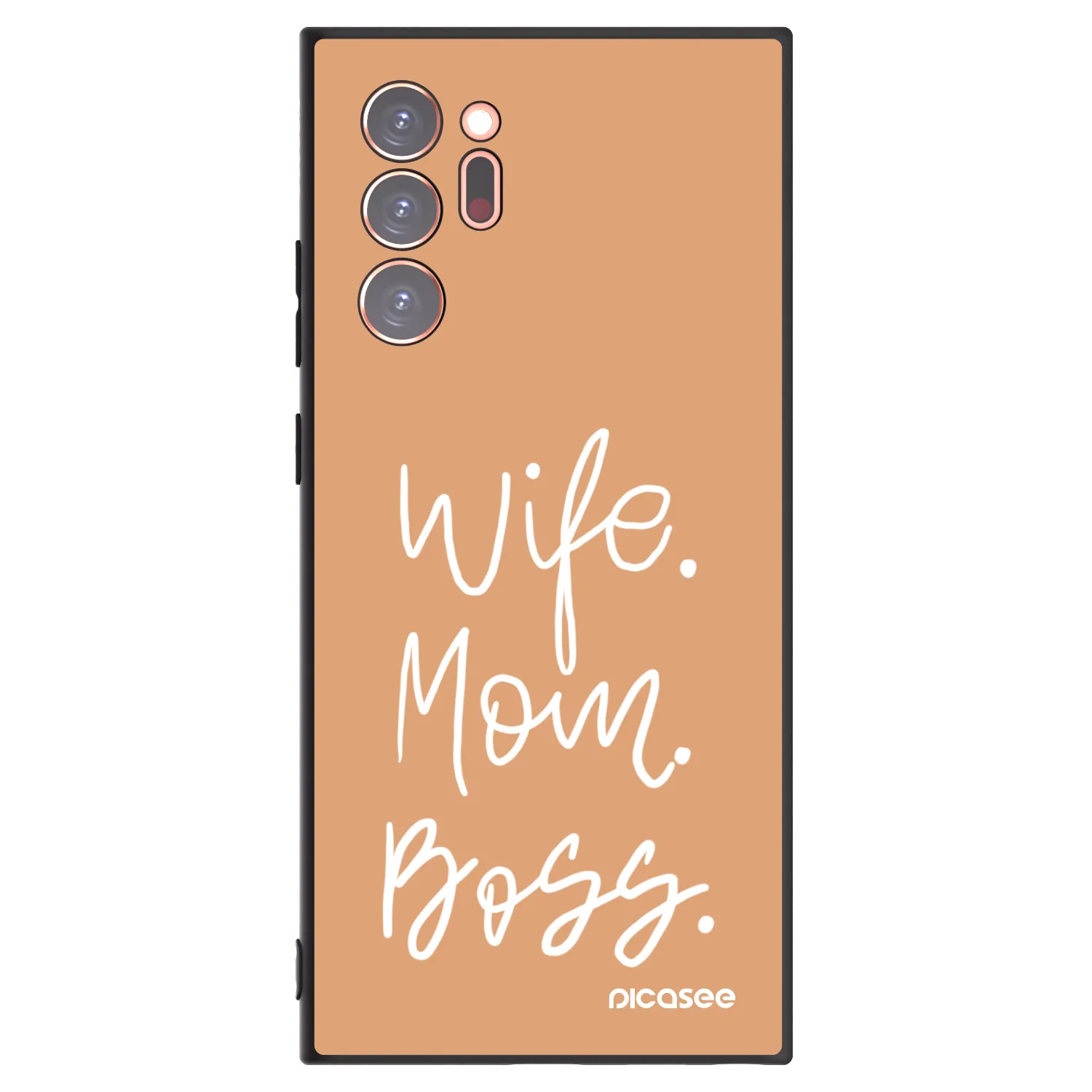 Picasee silikonowe czarne etui na Samsung Galaxy Note 20 Ultra - Boss Mama