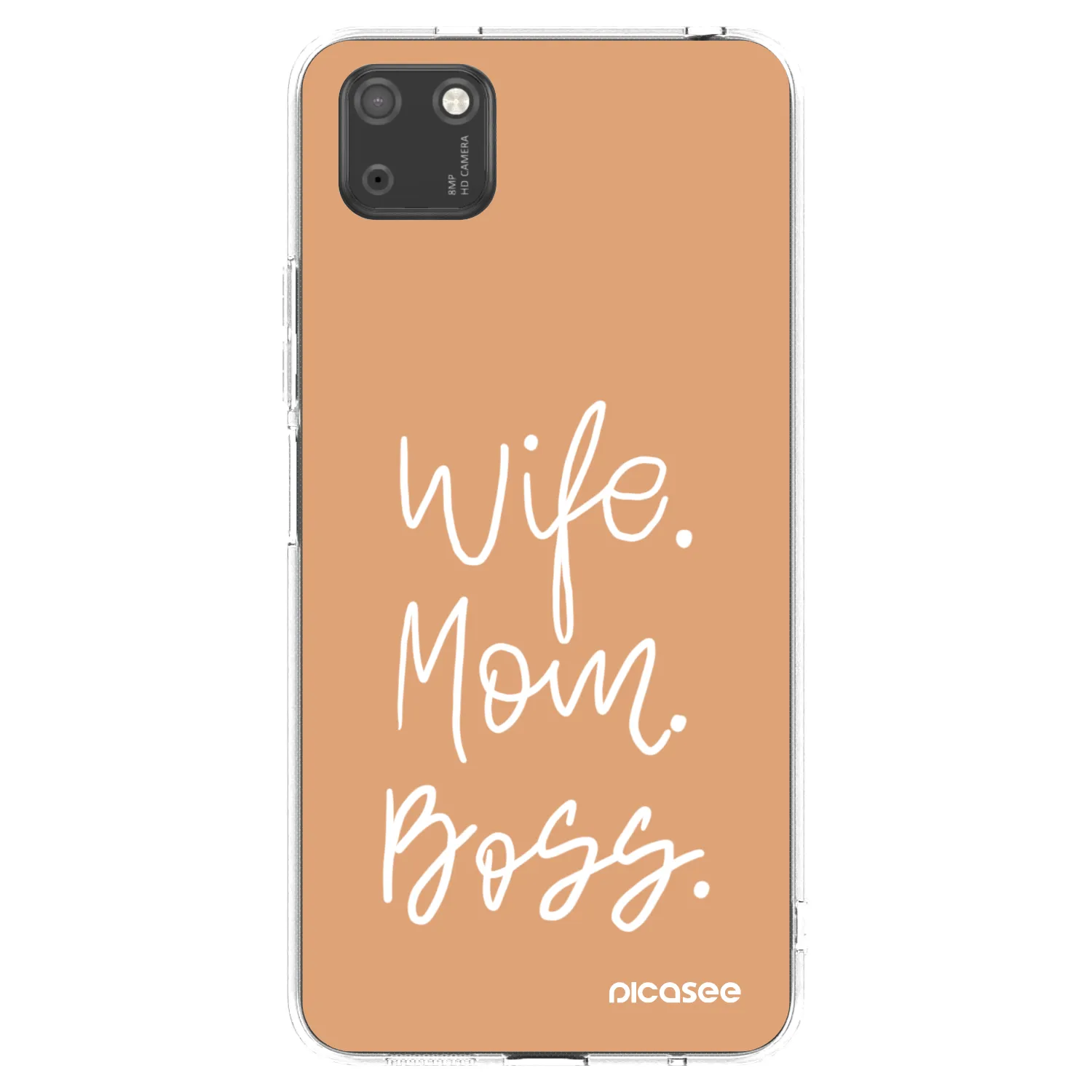 Picasee silikonowe przeźroczyste etui na Huawei Y5P - Boss Mama