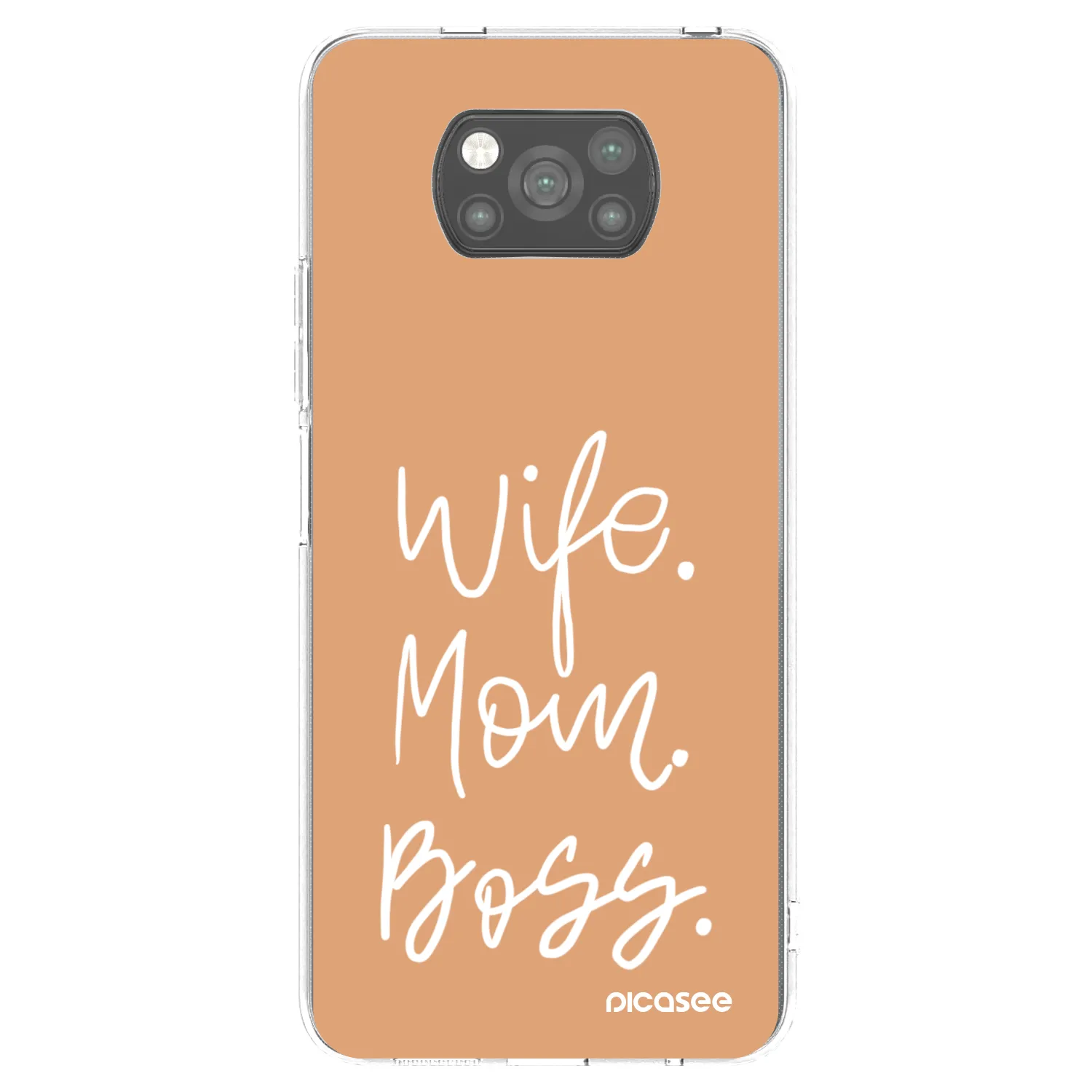 Picasee silikonowe czarne etui na Xiaomi Poco X3 - Boss Mama