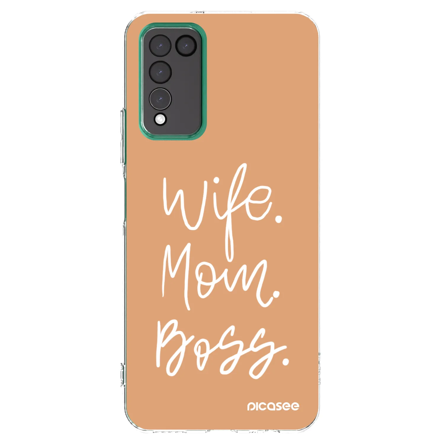 Picasee silikonowe przeźroczyste etui na Honor 10X Lite - Boss Mama